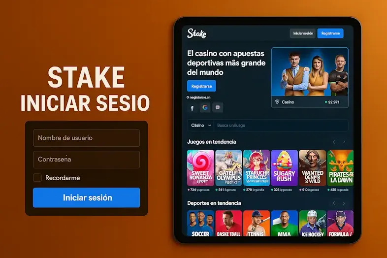 Stake iniciar sesión paso a paso